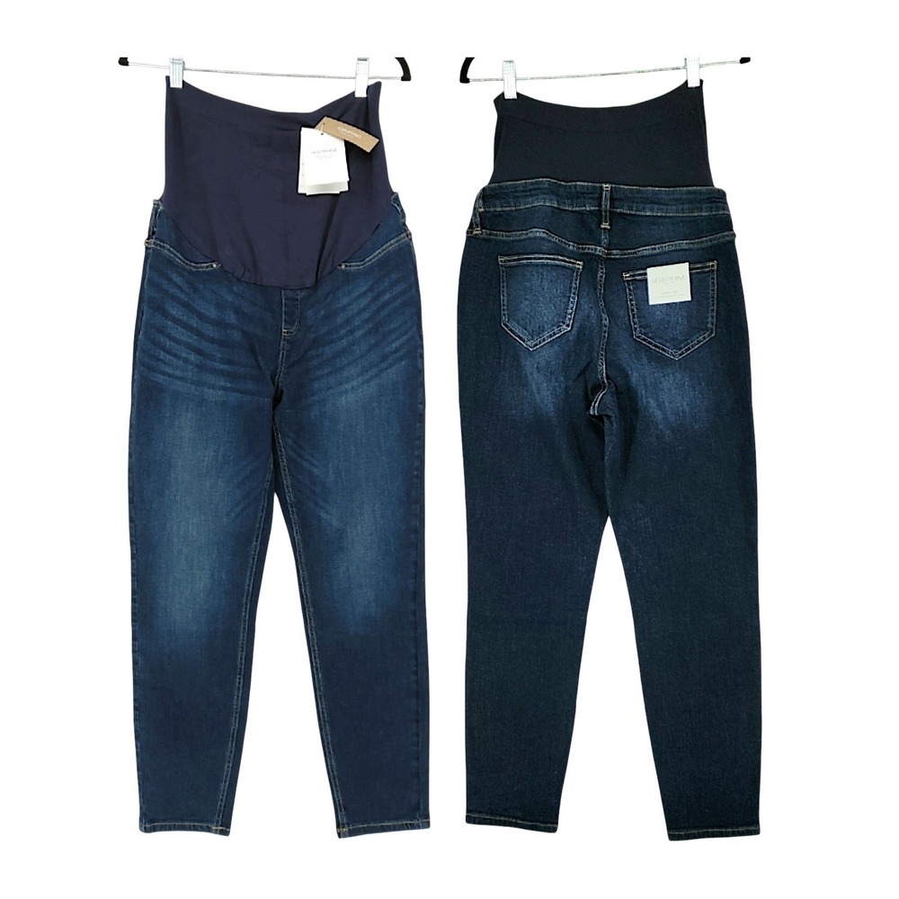 Seraphine Over Bump Maternity Jeans 10 Kai Skinny Leg Indigo Blue Pregnancy NEW